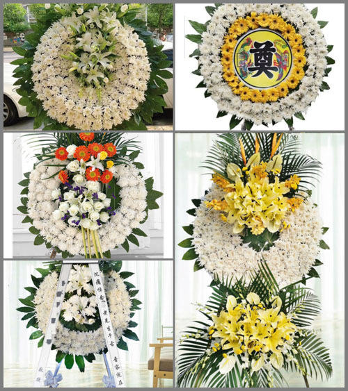 山东济宁嘉祥县仲山镇东于堂村花圈速递